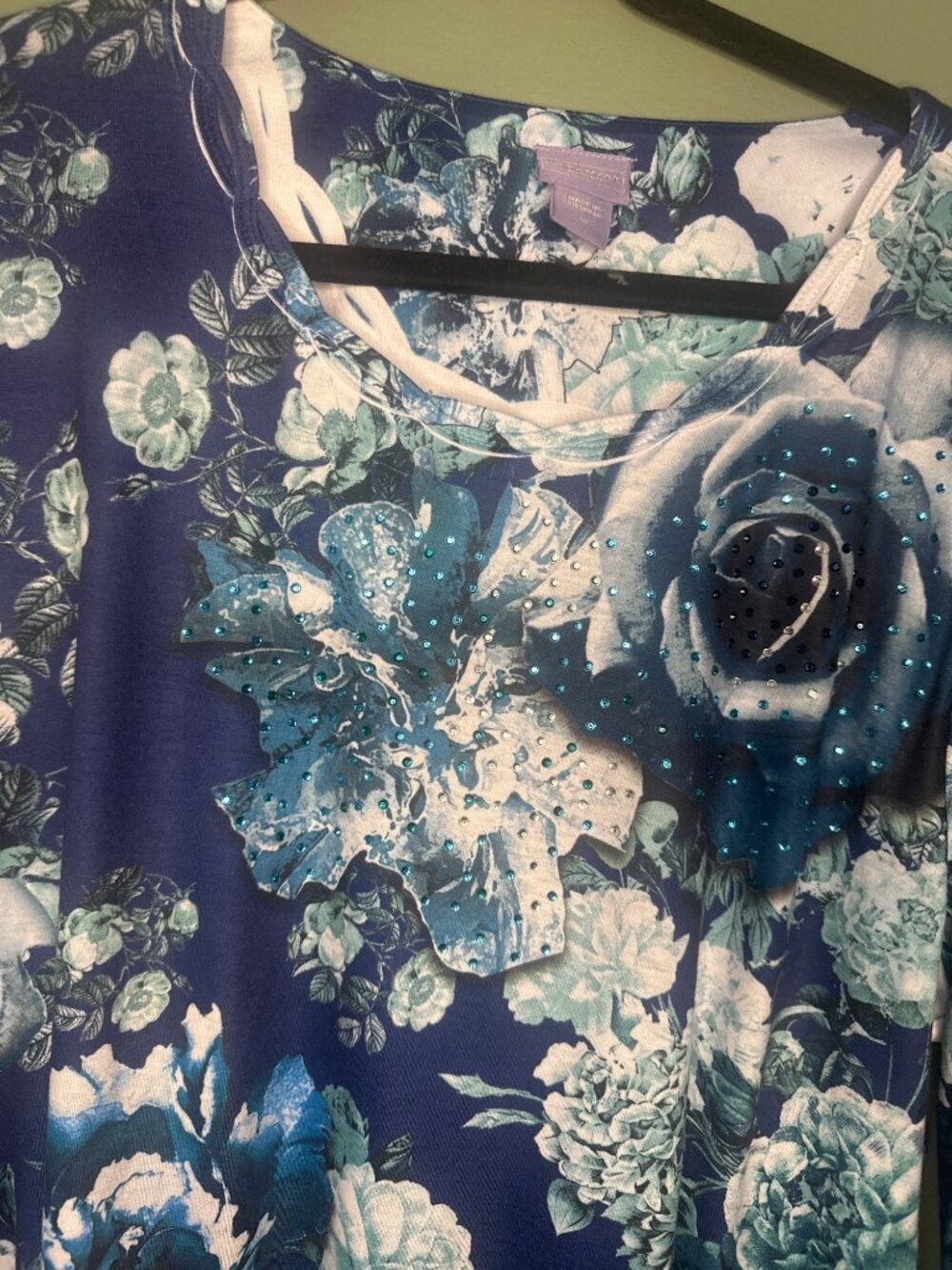 Laura Scott Floral Top Size 2X Cottagecore Grandmacore Boho Casual Blouse - Picture 2 of 5